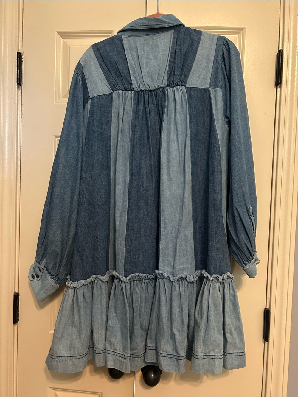 Free People Denim Patchwork Dress - Picture 4 of 8
